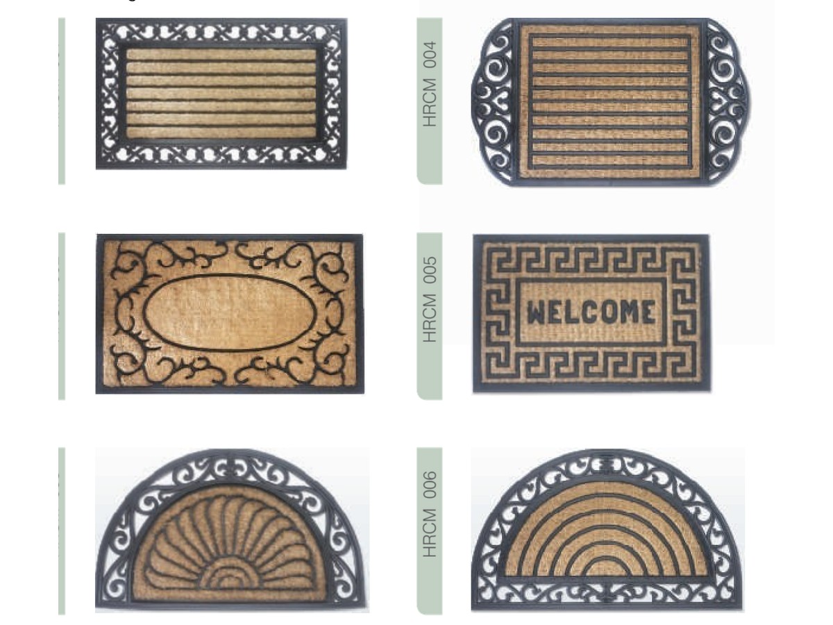 Rubberized coir door mats