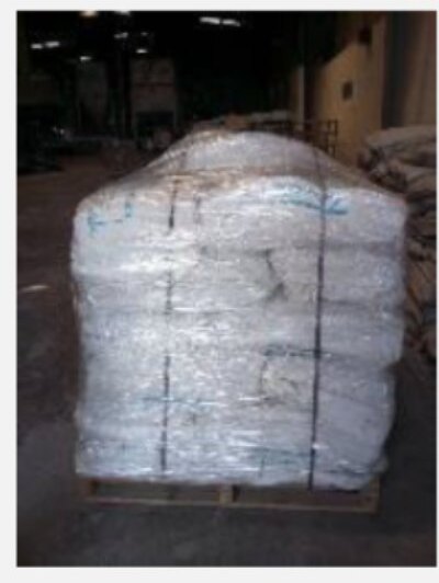 Palletized — 550 kg / pallet