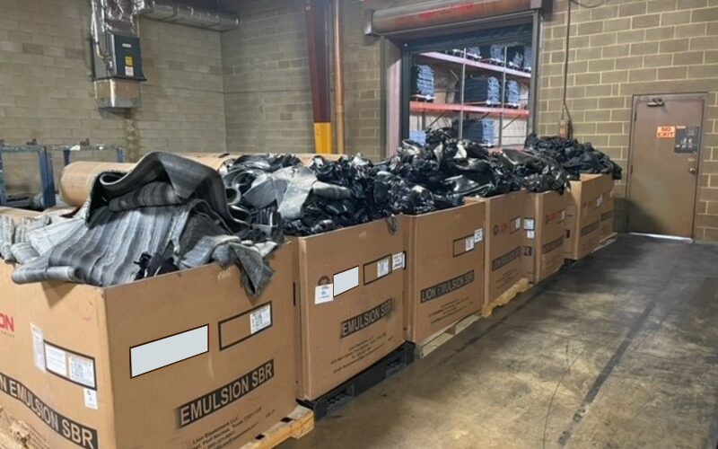 Unvulcanized and cured rubber waste
